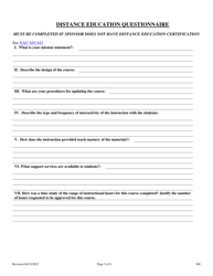 Form 560 Real Estate Sales Pre-licensing Education Course Application - Nevada, Page 5