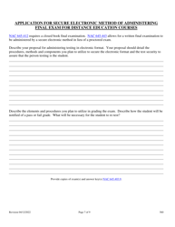 Form 560 Real Estate Sales Pre-licensing Education Course Application - Nevada, Page 7