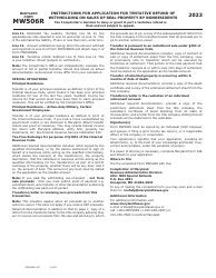 Maryland Form MW506R (COM/RAD-307) Application for Tentative Refund of Withholding on 2023 Sales of Real Property by Nonresidents - Maryland, Page 4