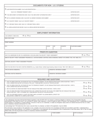 Form DL-288 Hazardous Materials Endorsement Application for Security Threat Assessment - Pennsylvania, Page 2
