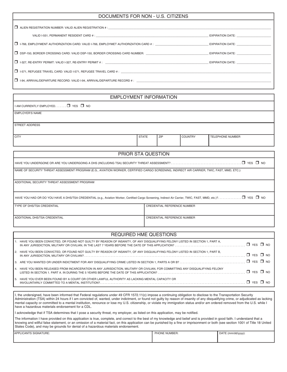 Form DL-288 Download Fillable PDF or Fill Online Hazardous Materials ...