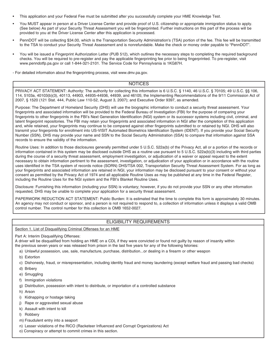 Form DL288 Download Fillable PDF or Fill Online Hazardous Materials