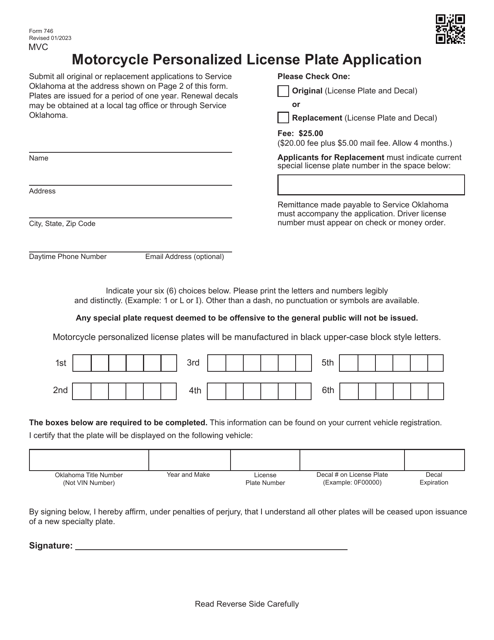 Form 746  Printable Pdf