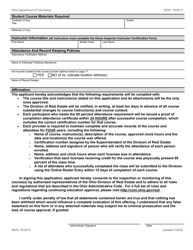 Form REPL-19-0013 Home Inspector Classroom Continuing Education Application - Ohio, Page 2