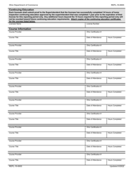 Form REPL-19-0003 Home Inspector License Renewal Application - Ohio, Page 2