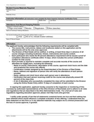 Form REPL-19-009 Home Inspector Classroom Qualifying Education Course Application - Ohio, Page 2