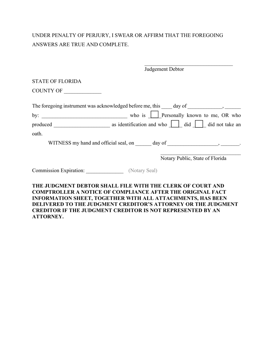 Fact Information Sheet - Individual - Clay County, Florida, Page 4