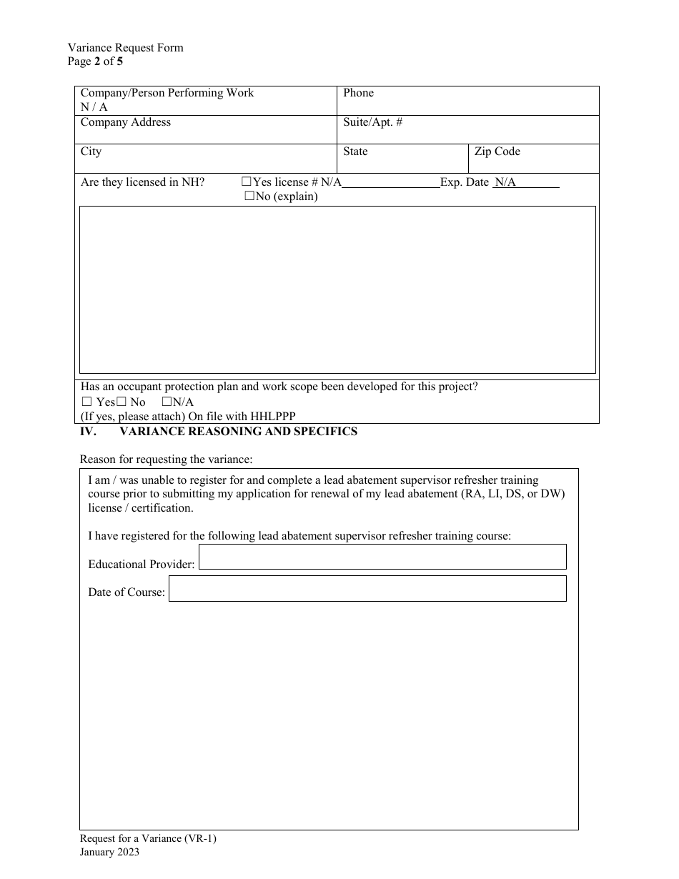 Form Vr-1 - Fill Out, Sign Online And Download Fillable Pdf, New 