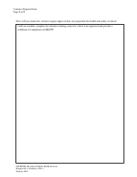 Form VR-1 Request for Variance Form - New Hampshire, Page 3