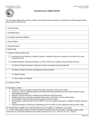 Document preview: Form DI-9006 Paleontology Permit Report