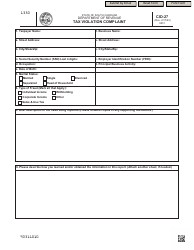 Document preview: Form CID-27 Tax Violation Complaint - South Carolina