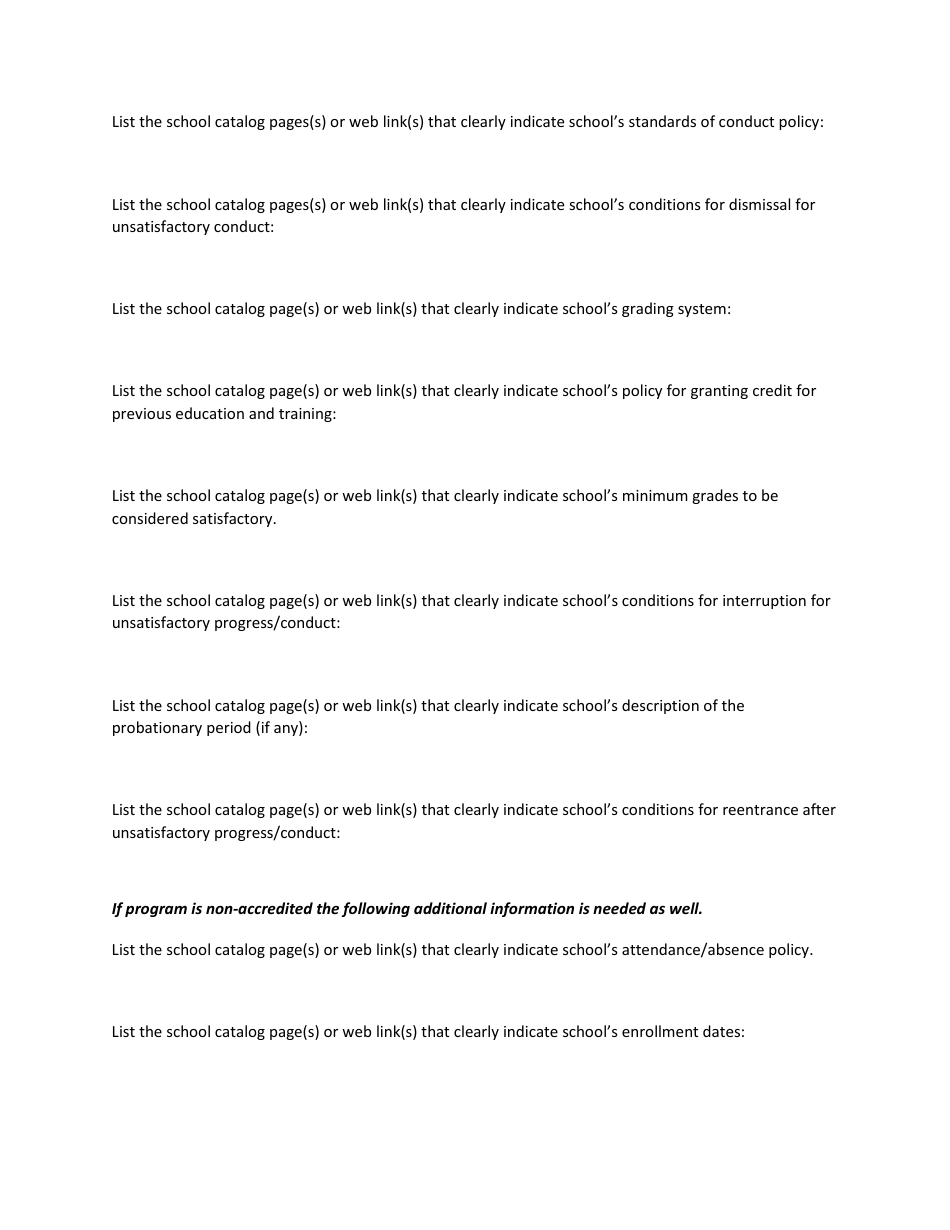 Application for New Program Approval - Delaware, Page 4