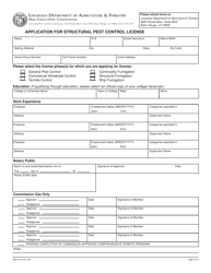 Form AES-23-44 Application for Structural Pest Control License - Louisiana, Page 3