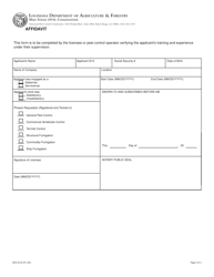 Form AES-23-44 Application for Structural Pest Control License - Louisiana, Page 4