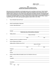 Document preview: Roadside Stand Application and Information Form - Louisiana Farmers' Market Nutrition Program - Louisiana, 2023