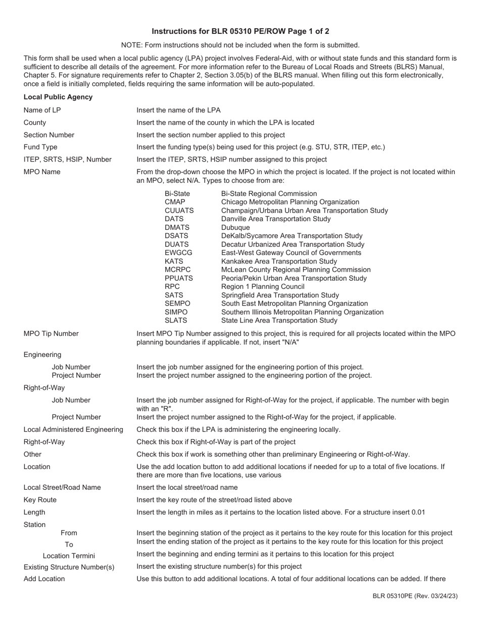 Form BLR05310PE Joint Funding Agreement for Pe / Row - Illinois, Page 6