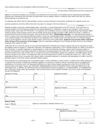 Form SBE1110 Dbe No Change Affidavit - Illinois, Page 2