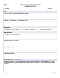 DSHS Form 10-682 Intensive Habilitation Services (Ihs) Habilitation Plan - Washington, Page 3