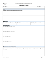 DSHS Form 10-682 Intensive Habilitation Services (Ihs) Habilitation Plan - Washington, Page 5