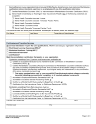 DSHS Form 11-164 Exhibit 1 Community Rehabilitation Program (Crp) Services and Qualifications - Washington, Page 4