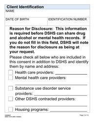 DSHS Form 14-012 Consent - Large Print - Washington, Page 3