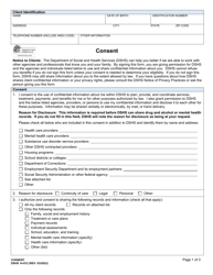 Document preview: DSHS Form 14-012 Consent - Washington
