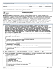 Document preview: DSHS Formulario 14-012 Consentimiento - Washington (Spanish)