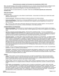DSHS Formulario 14-012 Consentimiento - Washington (Spanish), Page 3