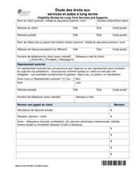 Document preview: DSHS Form 14-416 Eligibility Review for Long Term Services and Supports - Washington (French)