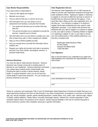 DSHS Form 16-247 Your Rights and Responsibilities When You Receive Mac or Tsoa Services Offered by Aging and Long-Term Support Administration - Washington, Page 2