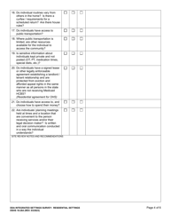 DSHS Form 16-264 Integrated Settings Survey: Residential Settings - Washington, Page 4