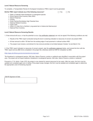 Form BDE2715 Local Roads Natural Resources Screening - Illinois, Page 3