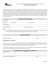 Epermitting Certifier Agreement - South Carolina, Page 3