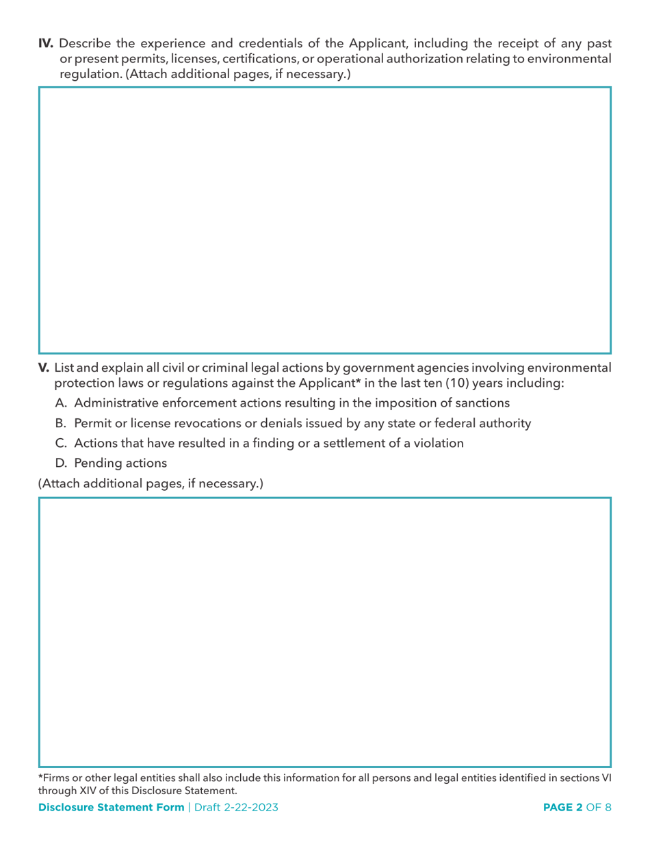 Disclosure Statement - Arkansas, Page 4