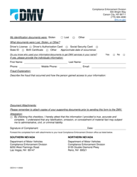 Form CED13 Report an Id Theft - Nevada, Page 2