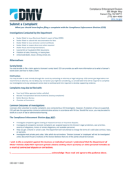 Form CED-020 Compliance Enforcement Complaint - Nevada