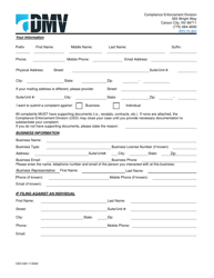 Form CED-020 Compliance Enforcement Complaint - Nevada, Page 2