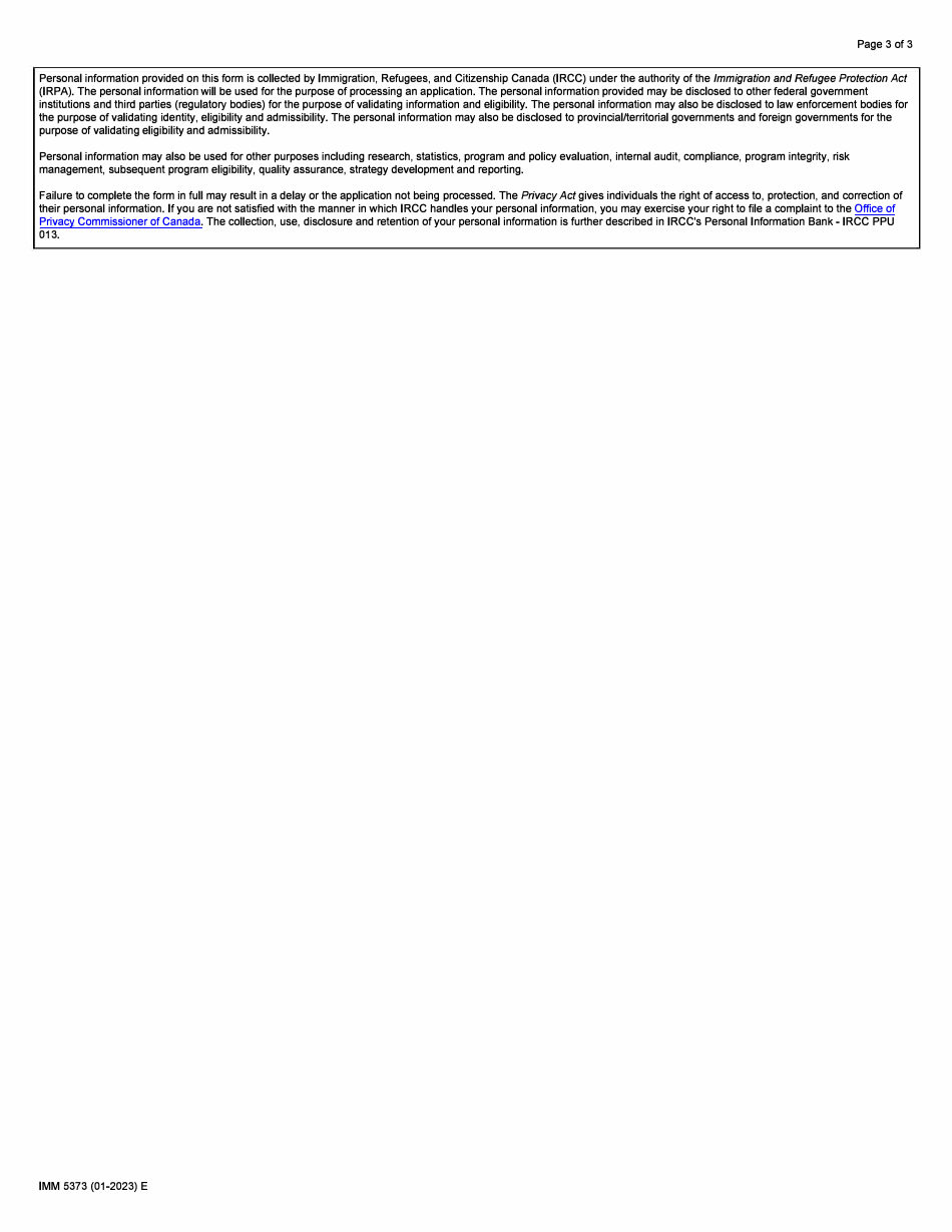 Form IMM5373 Sponsorship Undertaking - Sponsorship Agreement Holders (Sah) - Canada, Page 3