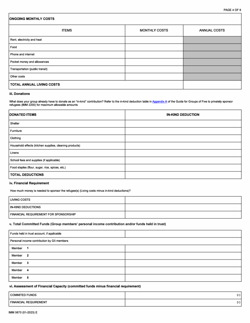 Form IMM5670 Download Fillable PDF or Fill Online Sponsorship ...