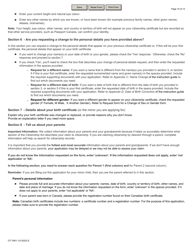 Form CIT0001 Application for Citizenship Certificate for Adults and Minors (Proof of Citizenship) Under Section 3 of the Citizenship Act - Canada, Page 10