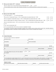 Form CIT0001 Application for Citizenship Certificate for Adults and Minors (Proof of Citizenship) Under Section 3 of the Citizenship Act - Canada, Page 7