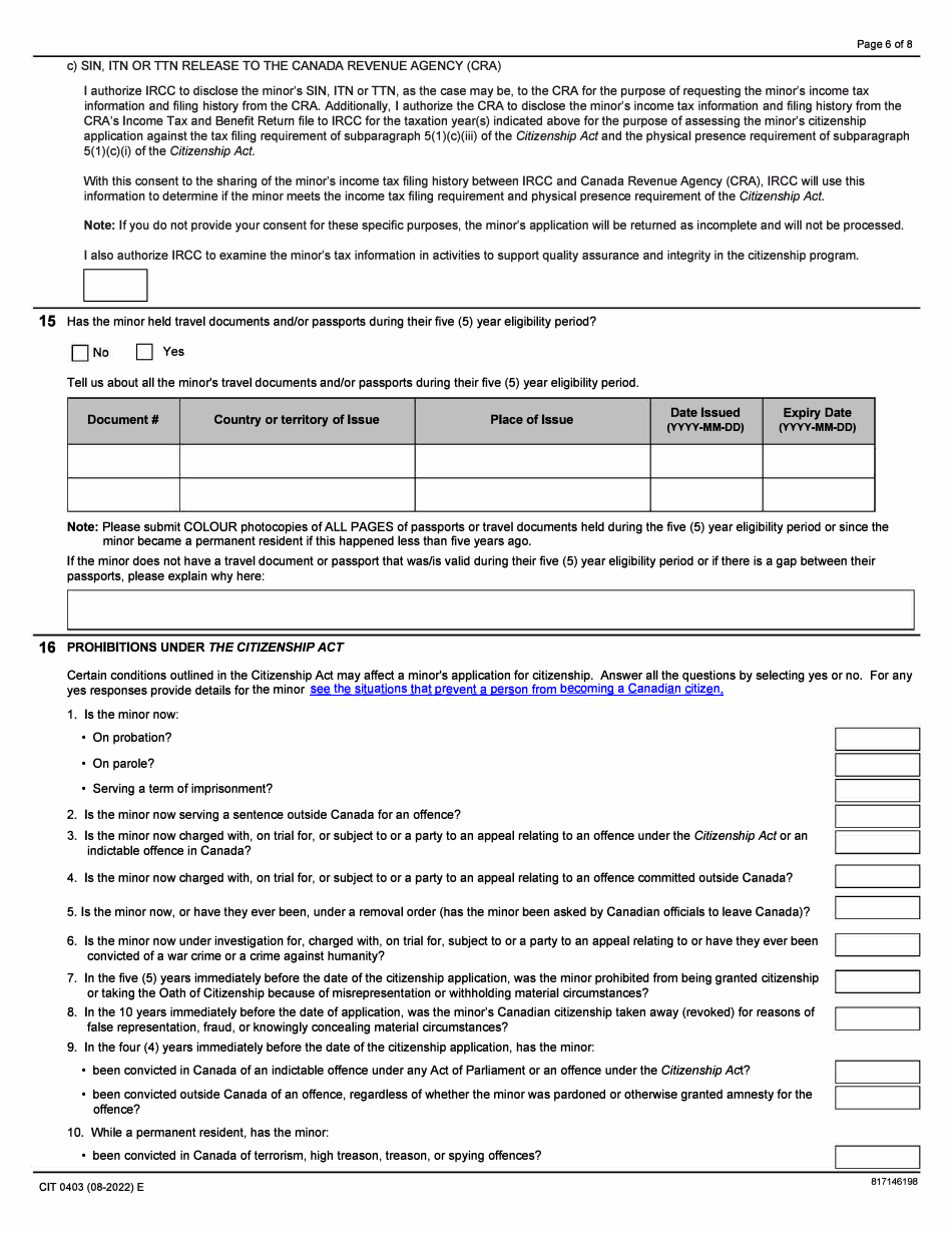 Form CIT0403 Download Fillable PDF or Fill Online Application for ...