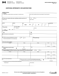 Document preview: Form IMM0008DEP Additional Dependants/Declaration Form - Canada