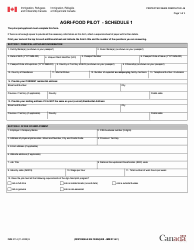 Form IMM0114 Schedule 1 Agri-Food Pilot - Canada