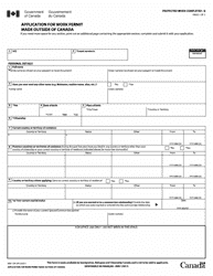 Form IMM1295 Application for a Work Permit Made Outside of Canada - Canada