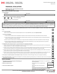 Form IMM1283 Financial Evaluation - Canada