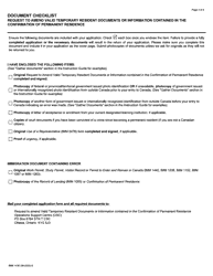 Form IMM1436 Application to Amend the Record of Landing, Confirmation of Permanent Resident or Valid Temporary Resident Documents - Canada, Page 4