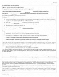 Form IMM5654 Undertaking for an Application for a Work Permit Exempted From a Labour Market Impact Assessment (Lmia) as Part of the Aip - Canada, Page 2