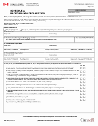Document preview: Form IMM5669 Schedule A Background/Declaration - Canada