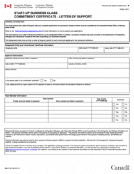 Form IMM5766 Start-Up Business Class Commitment Certificate - Letter of Support - Canada, Page 5